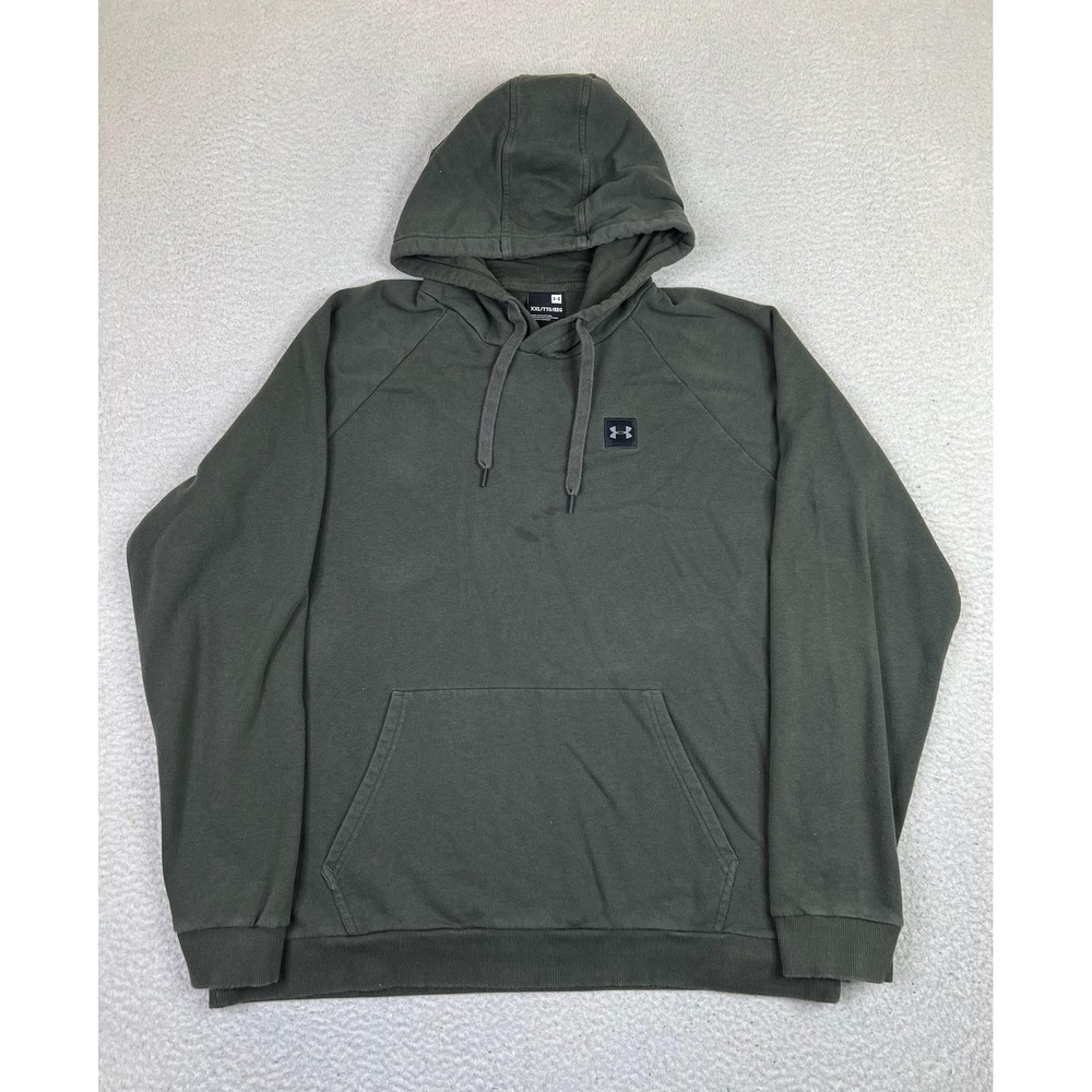 Under‎ Armour Mens Hoodie Sweatshirt 2XL Green Fleece Pullover 1320736-310